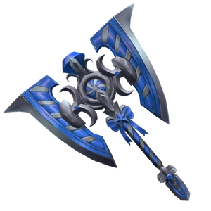 Blue Swirly Axe